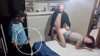 Wife Blindfolded During Sex, Friend Surprises Them Both.