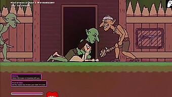 Goblins Excitados Dominam Um Sobrevivente Nu Em Um Jogo Hentai, Levando A Um Estupro Intenso E Engolindo Porra